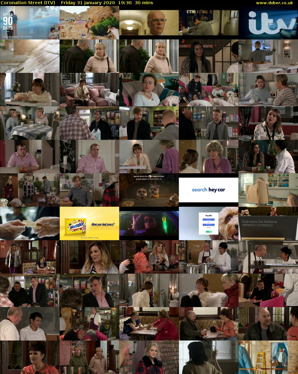 Coronation Street (ITV) Friday 31 January 2020 19:30 - 20:00