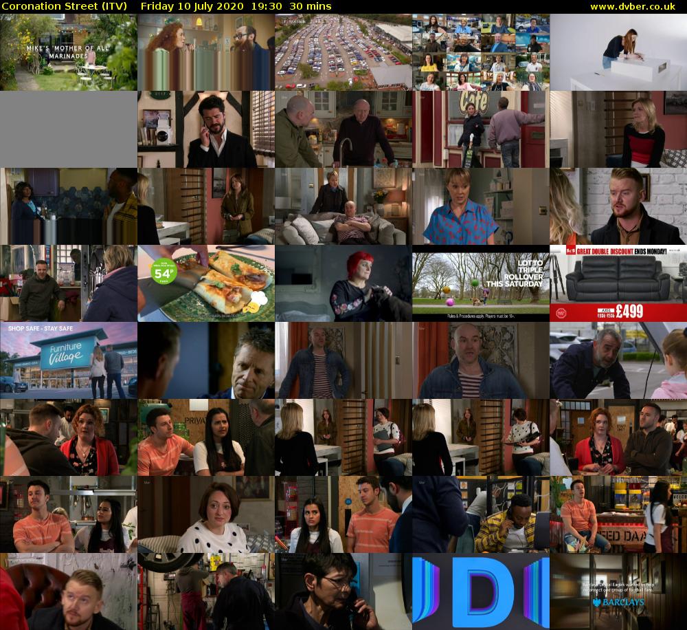 Coronation Street (ITV) Friday 10 July 2020 19:30 - 20:00