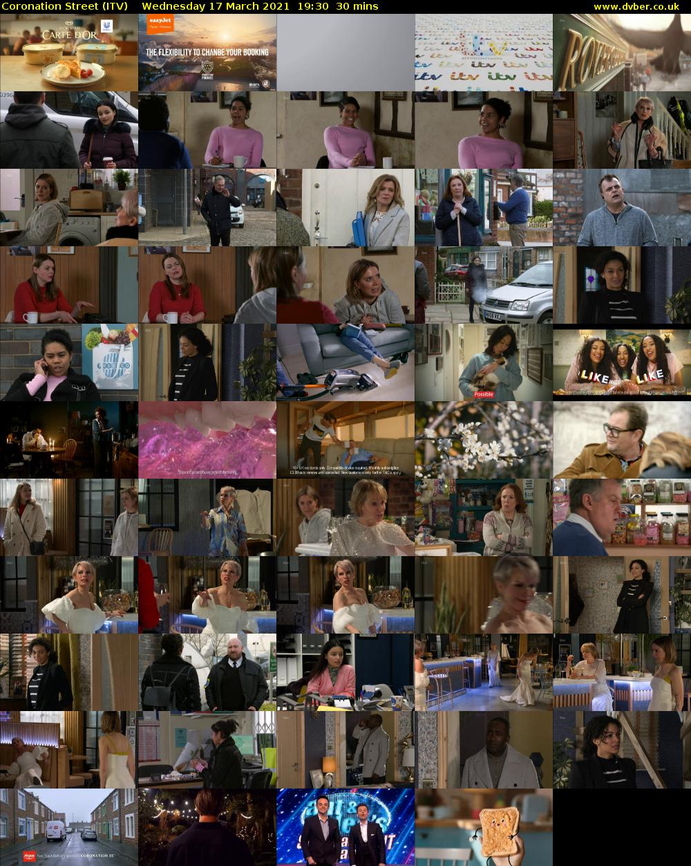 Coronation Street (ITV) Wednesday 17 March 2021 19:30 - 20:00