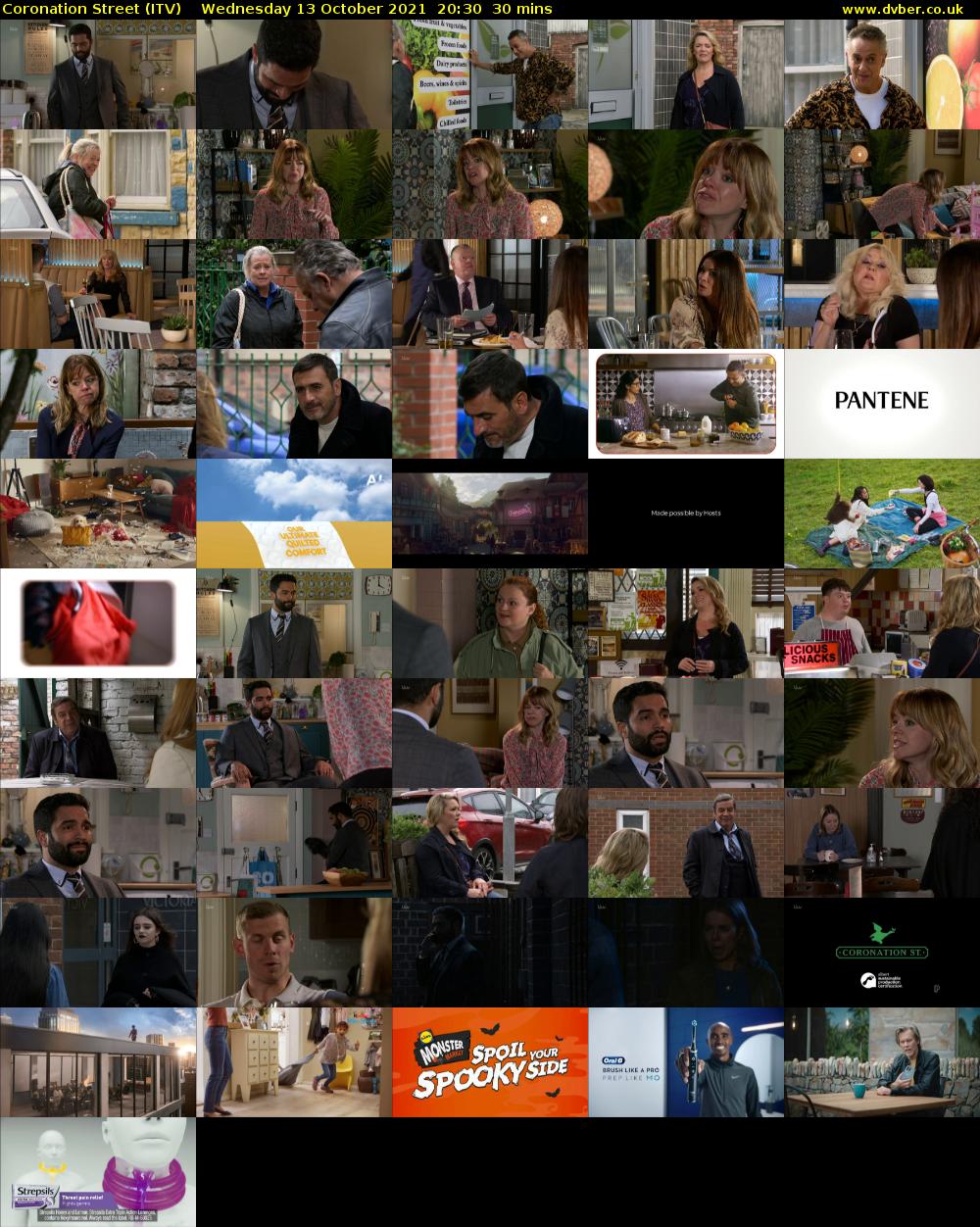Coronation Street (ITV) Wednesday 13 October 2021 20:30 - 21:00