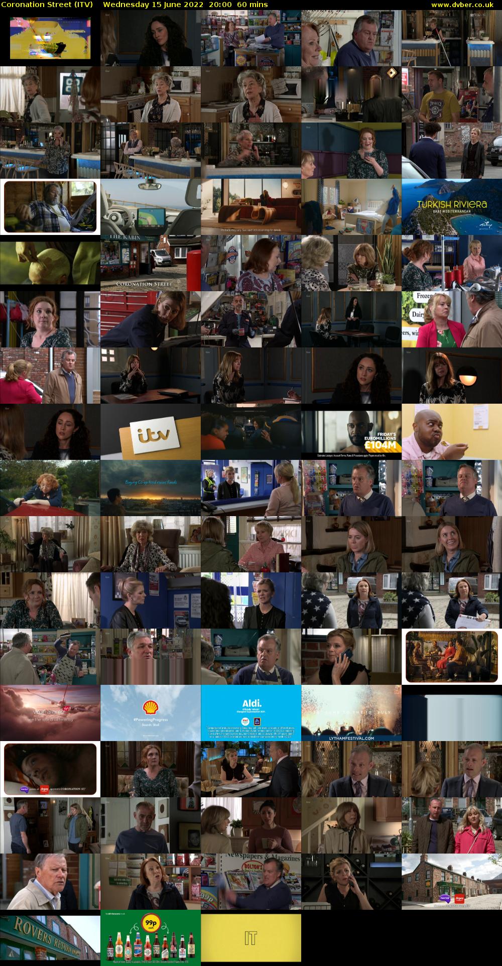 Coronation Street (ITV) Wednesday 15 June 2022 20:00 - 21:00