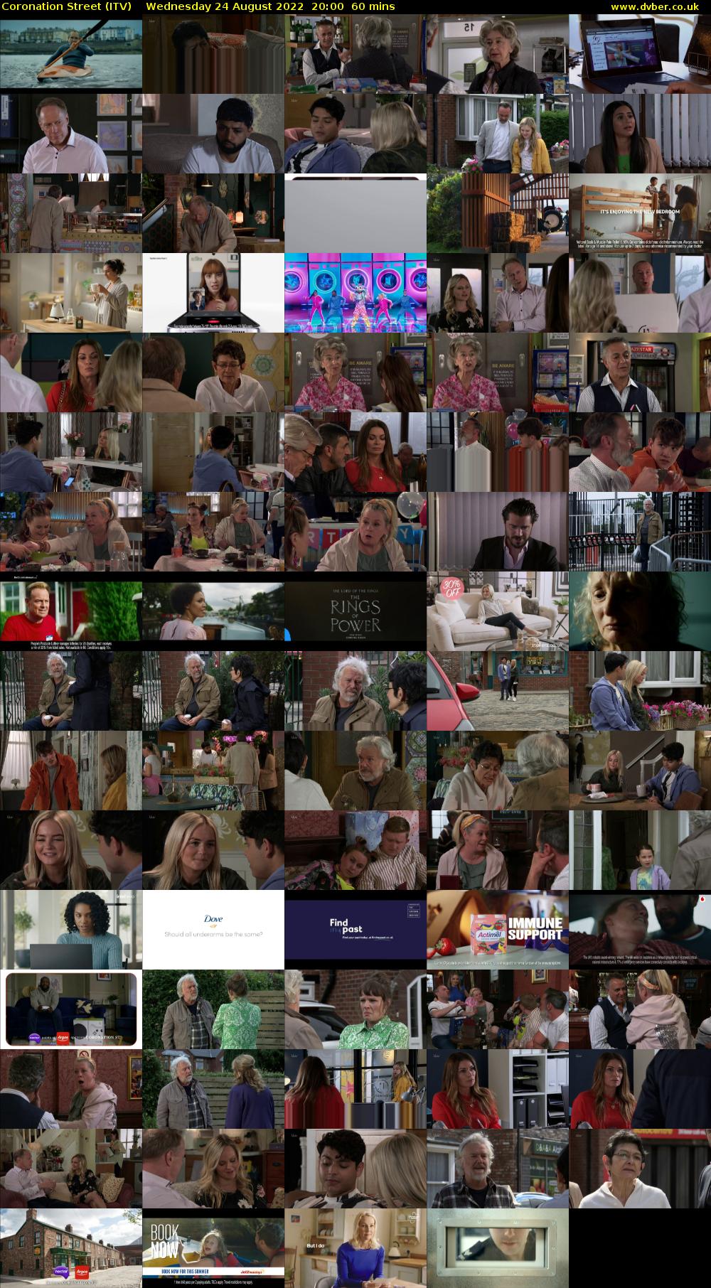 Coronation Street (ITV) Wednesday 24 August 2022 20:00 - 21:00