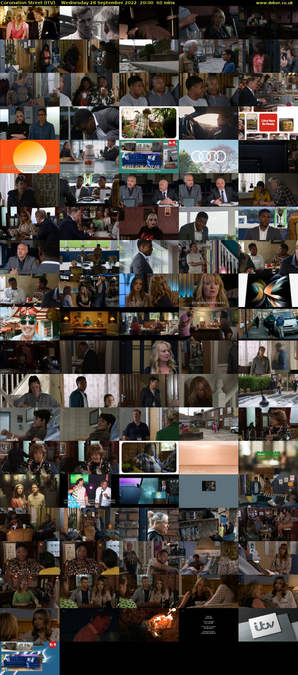 Coronation Street (ITV) Wednesday 28 September 2022 20:00 - 21:00