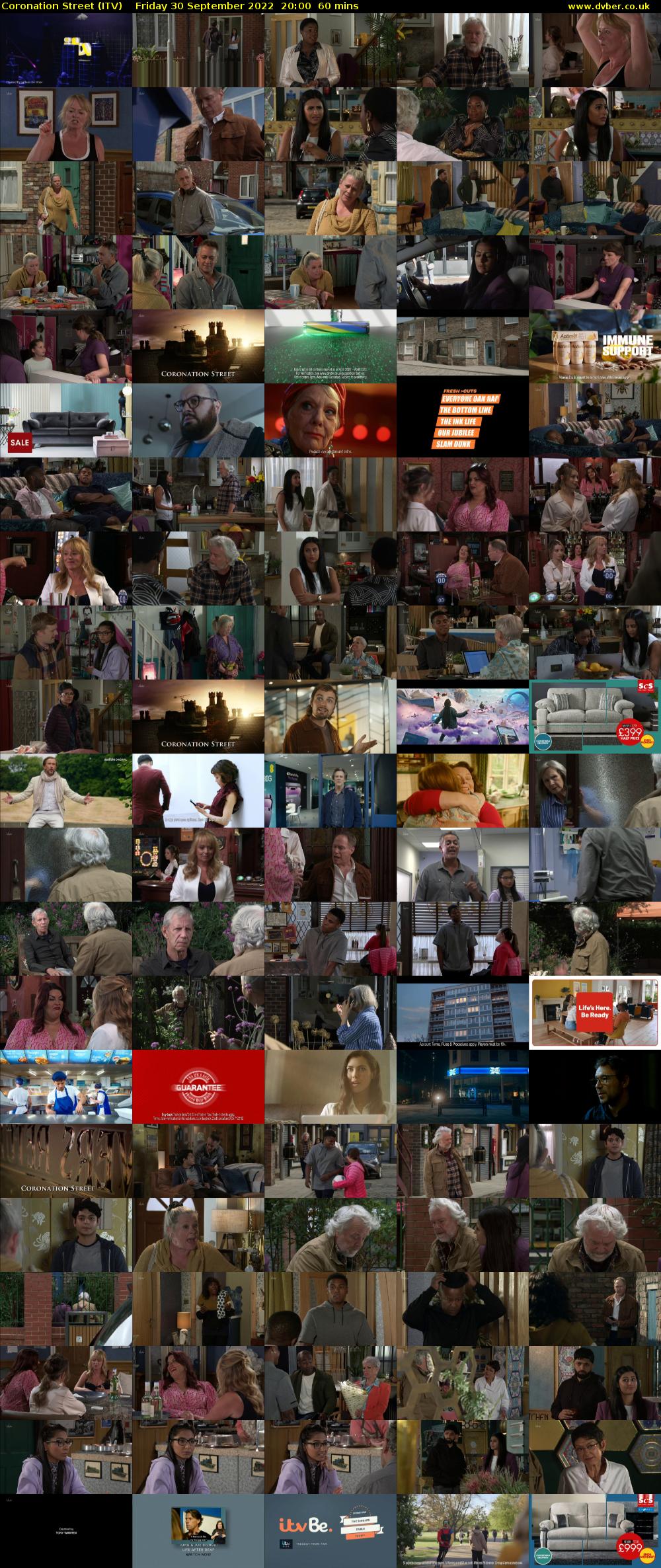 Coronation Street (ITV) Friday 30 September 2022 20:00 - 21:00
