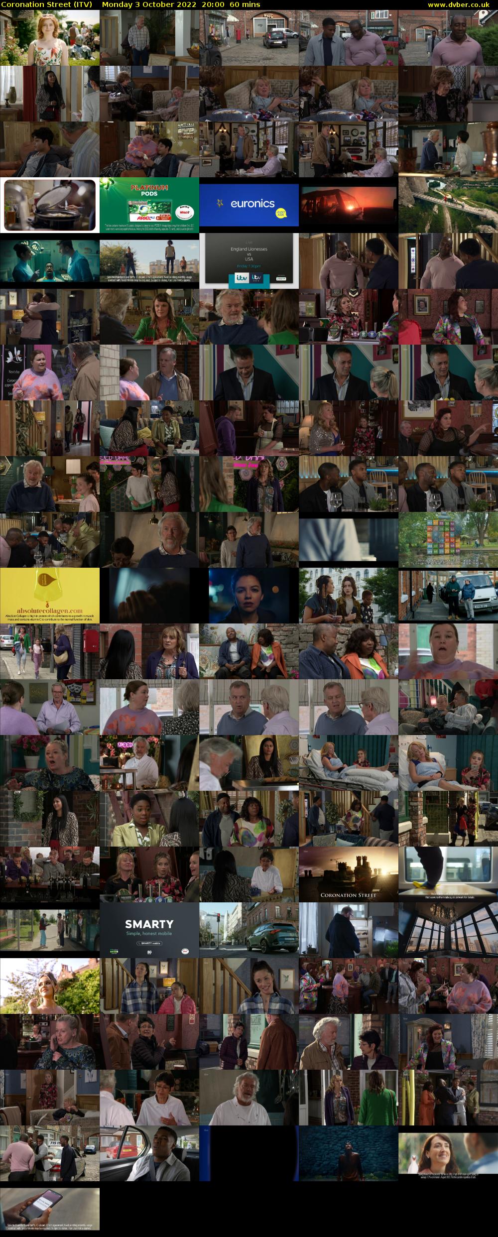 Coronation Street (ITV) Monday 3 October 2022 20:00 - 21:00