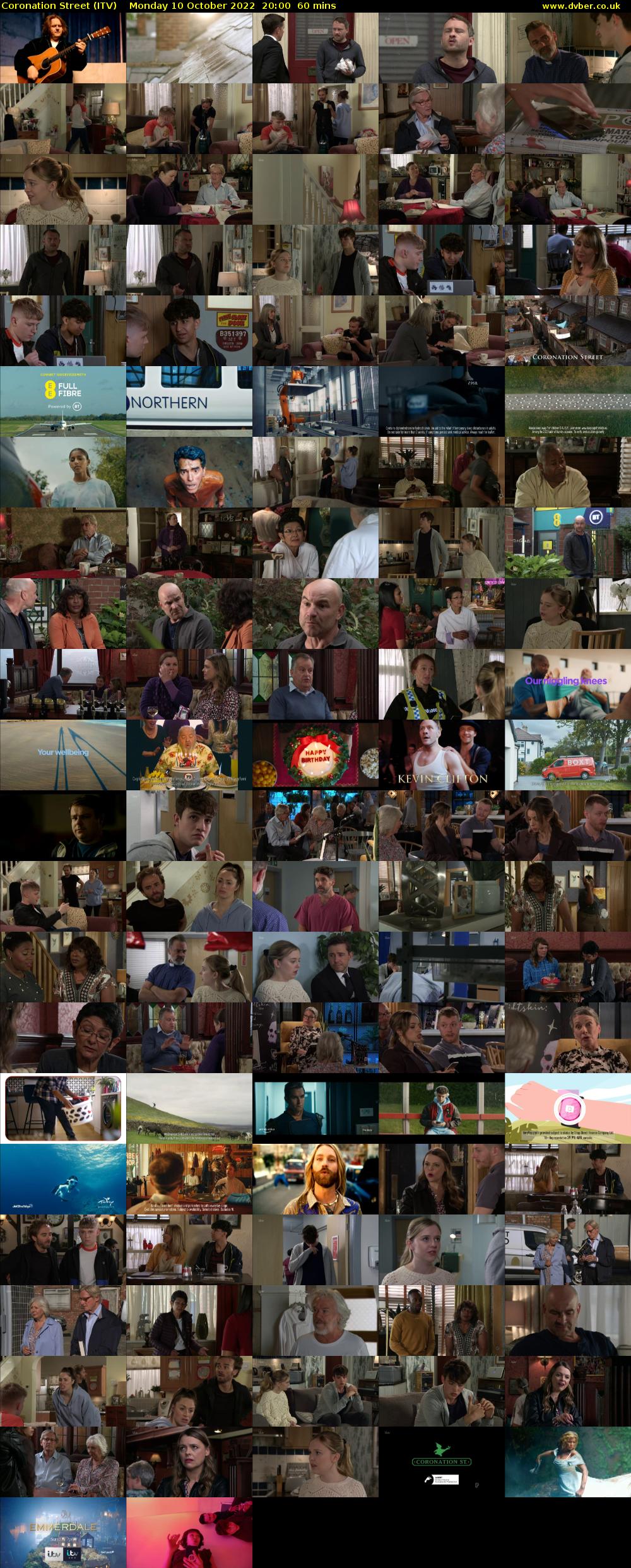 Coronation Street (ITV) Monday 10 October 2022 20:00 - 21:00