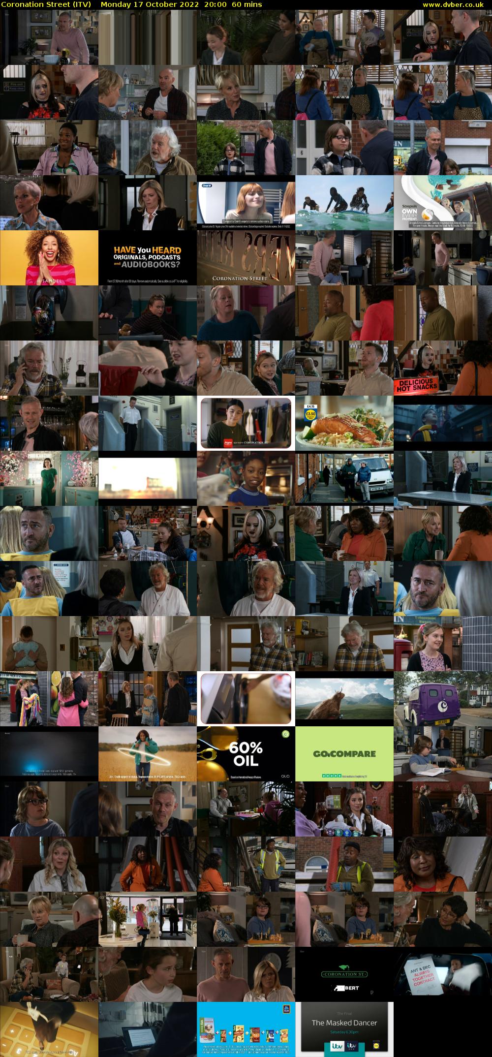 Coronation Street (ITV) Monday 17 October 2022 20:00 - 21:00