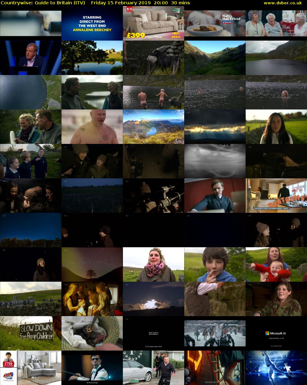 Countrywise: Guide to Britain (ITV) Friday 15 February 2019 20:00 - 20:30
