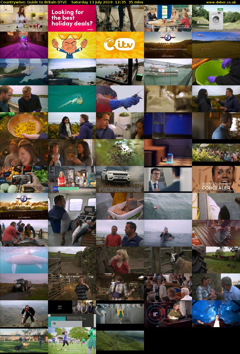 Countrywise: Guide to Britain (ITV) Saturday 13 July 2019 12:35 - 13:10