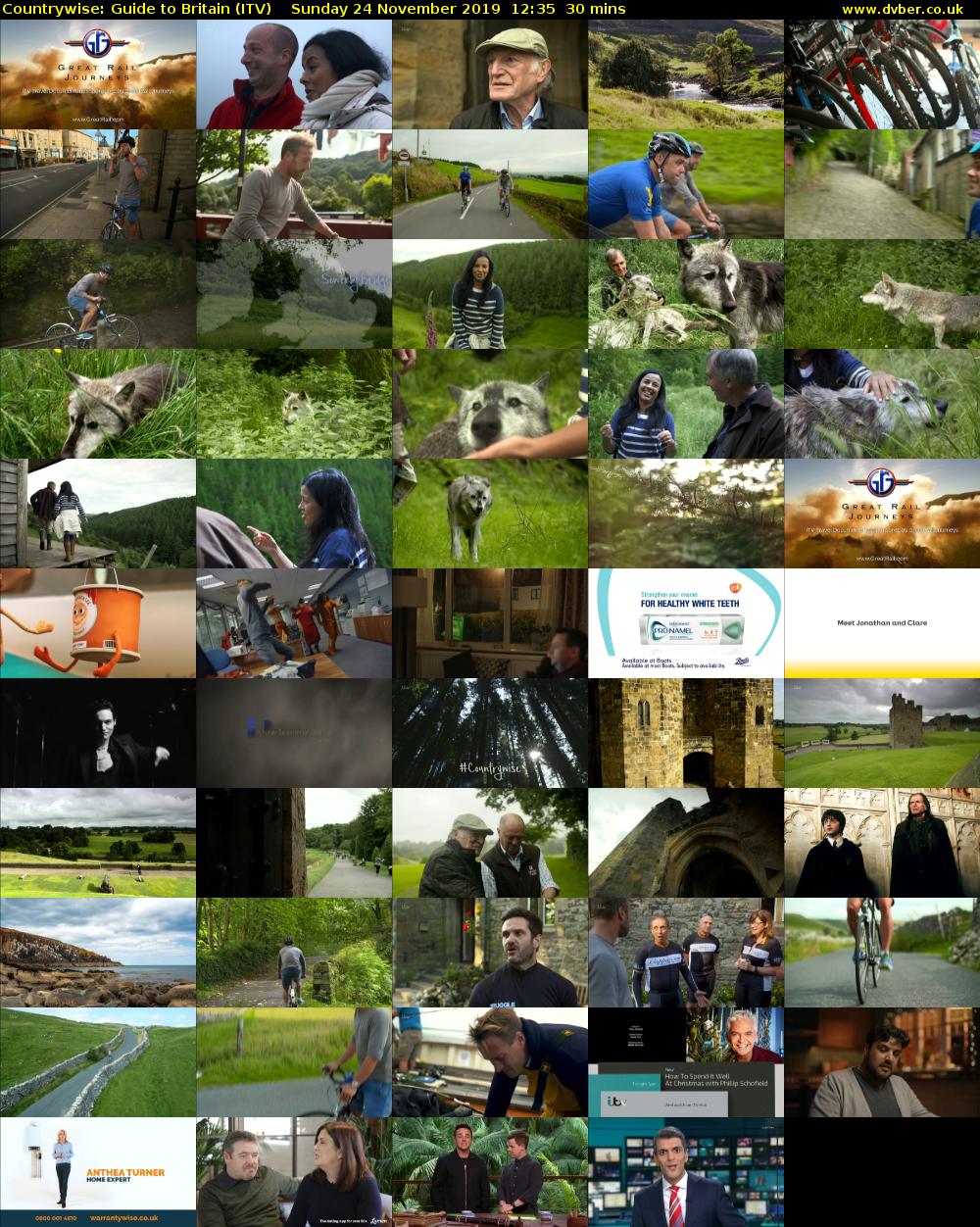 Countrywise: Guide to Britain (ITV) Sunday 24 November 2019 12:35 - 13:05