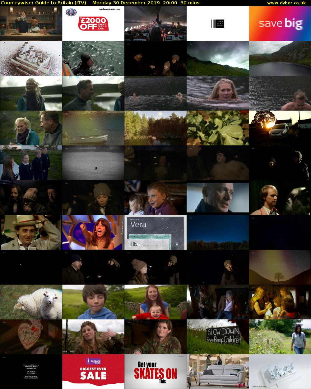 Countrywise: Guide to Britain (ITV) Monday 30 December 2019 20:00 - 20:30