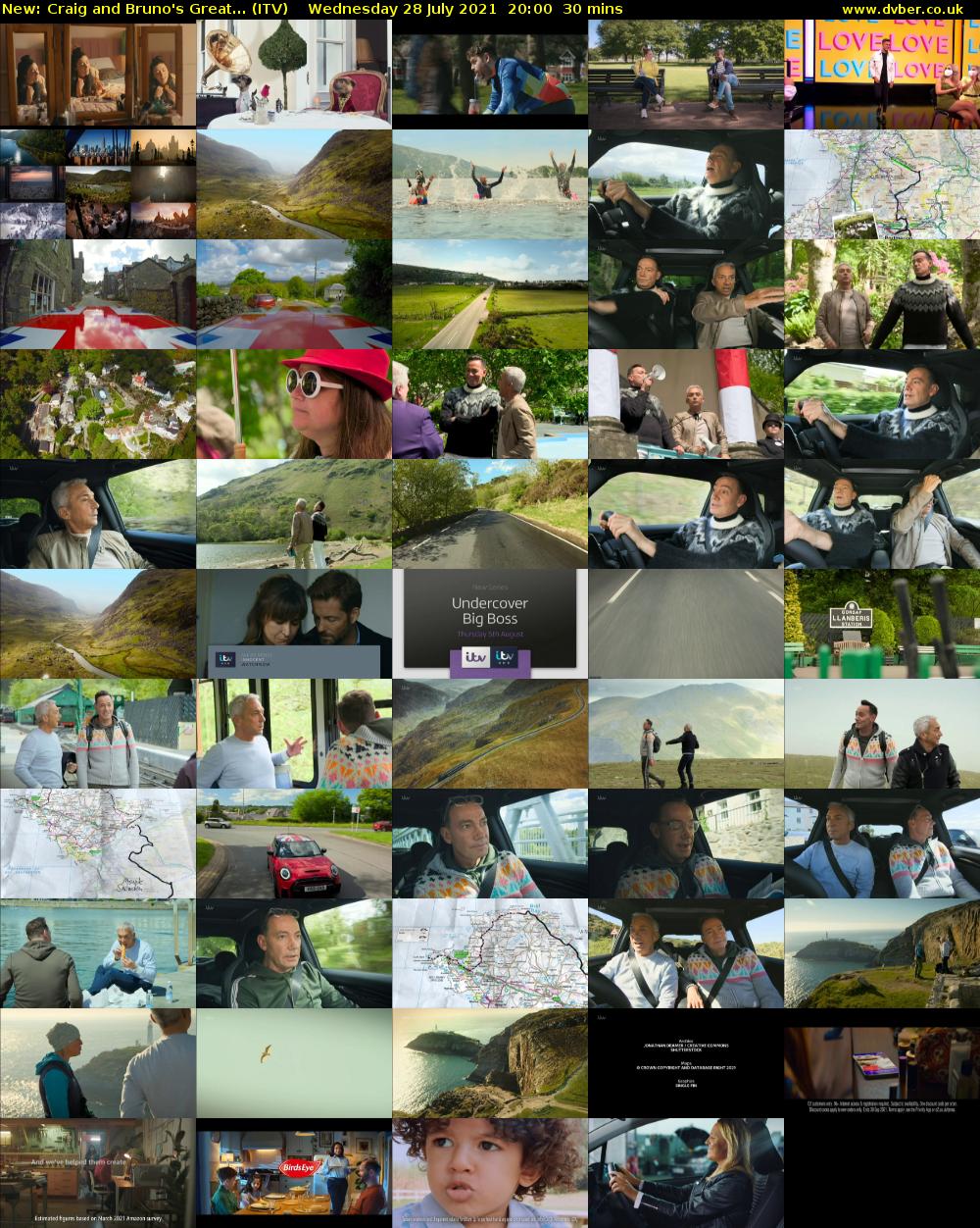 Craig and Bruno's Great... (ITV) Wednesday 28 July 2021 20:00 - 20:30