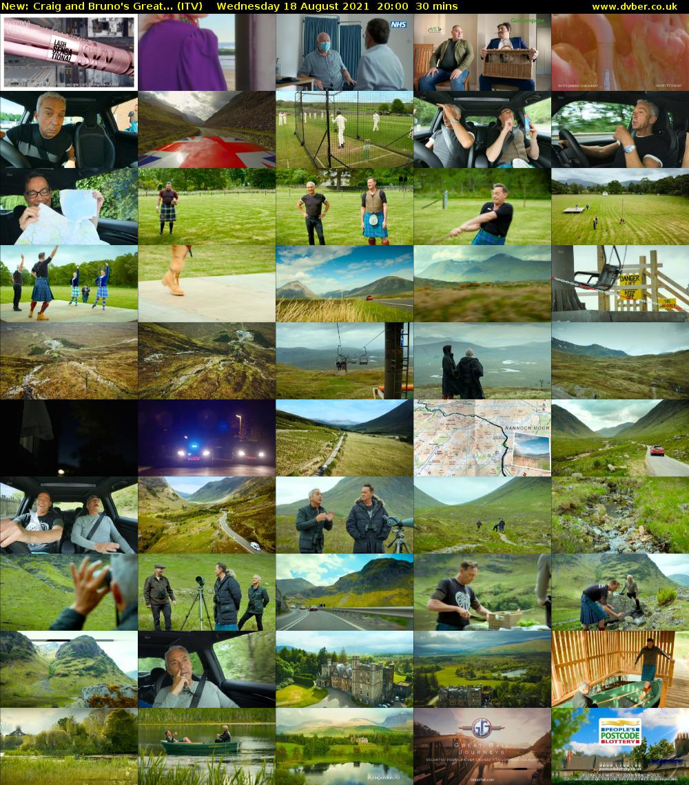 Craig and Bruno's Great... (ITV) Wednesday 18 August 2021 20:00 - 20:30