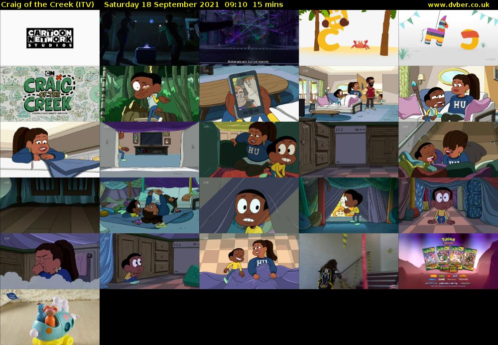 Craig of the Creek (ITV) Saturday 18 September 2021 09:10 - 09:25