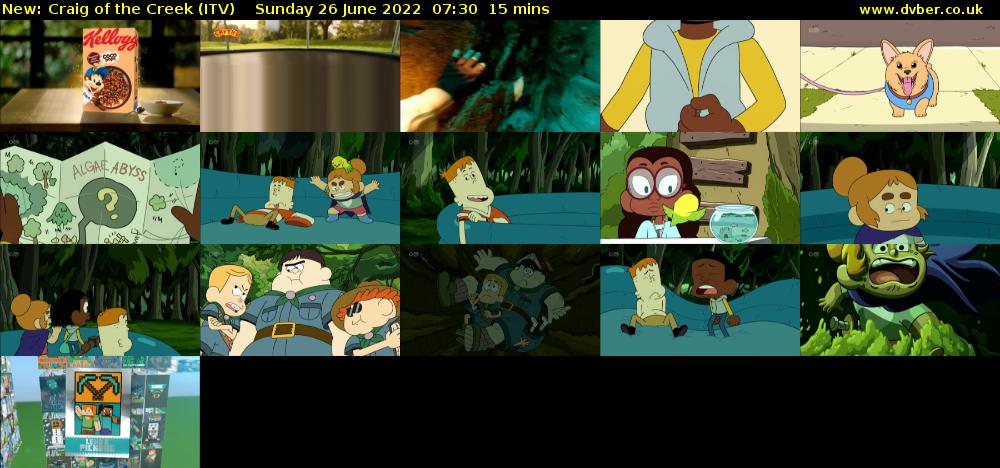 Craig of the Creek (ITV) Sunday 26 June 2022 07:30 - 07:45