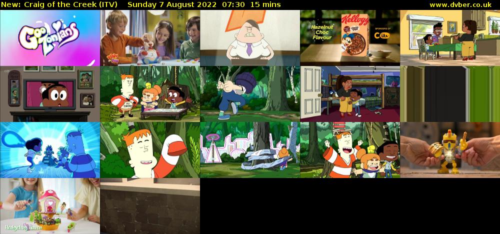 Craig of the Creek (ITV) Sunday 7 August 2022 07:30 - 07:45