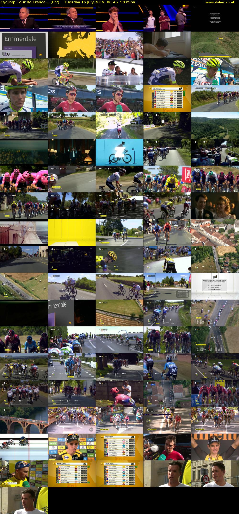 Cycling: Tour de France... (ITV) Tuesday 16 July 2019 00:45 - 01:35