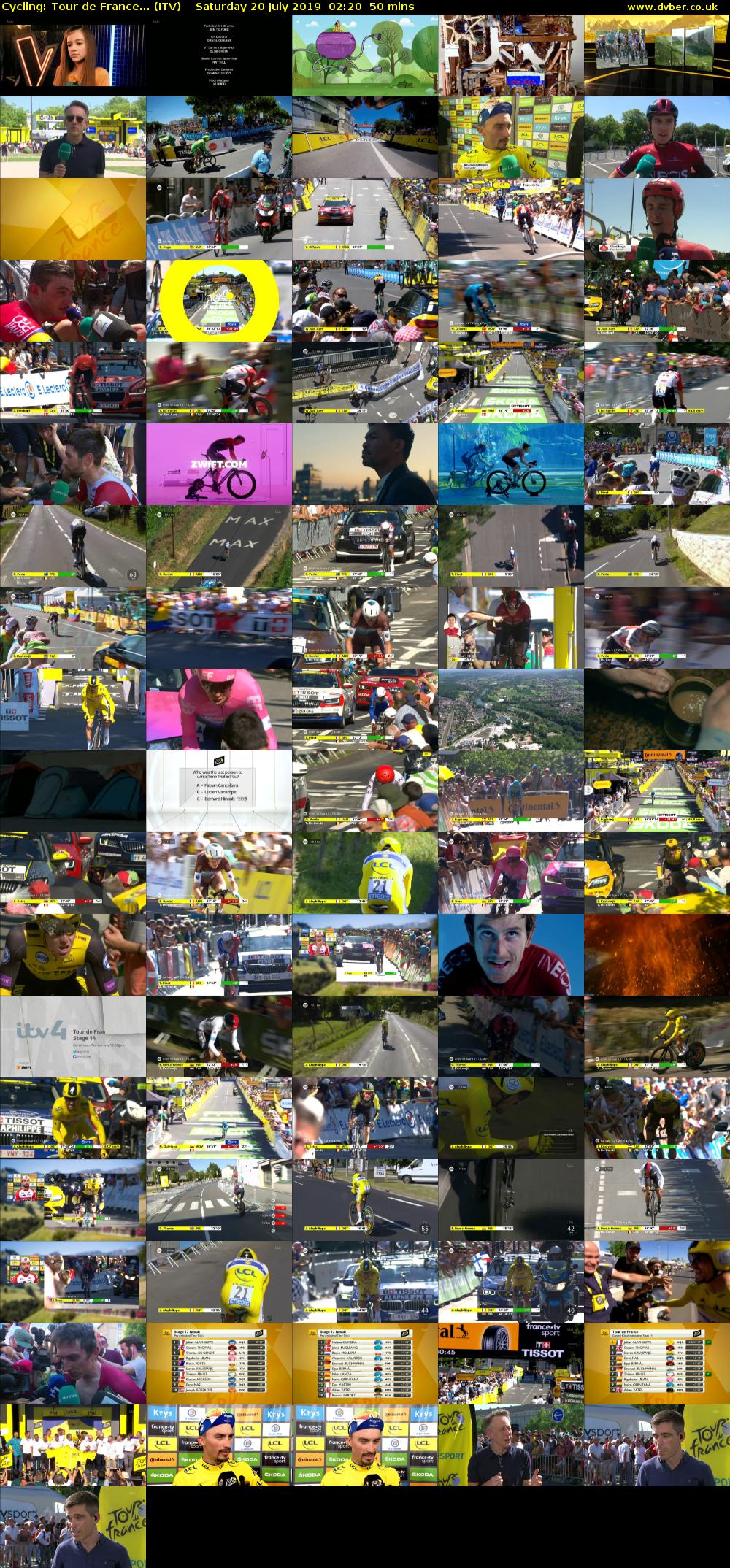 Cycling: Tour de France... (ITV) Saturday 20 July 2019 02:20 - 03:10