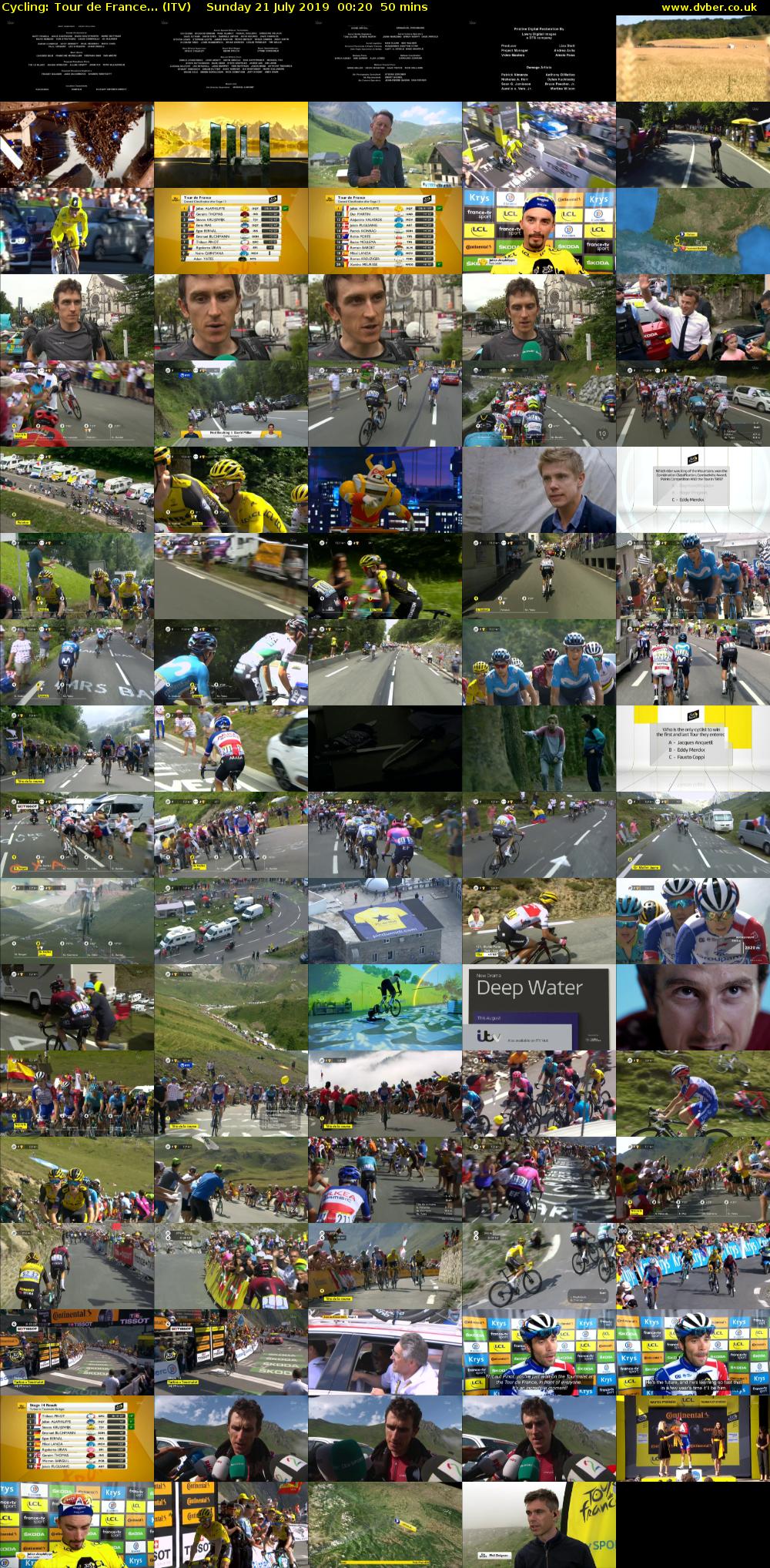 Cycling: Tour de France... (ITV) Sunday 21 July 2019 00:20 - 01:10