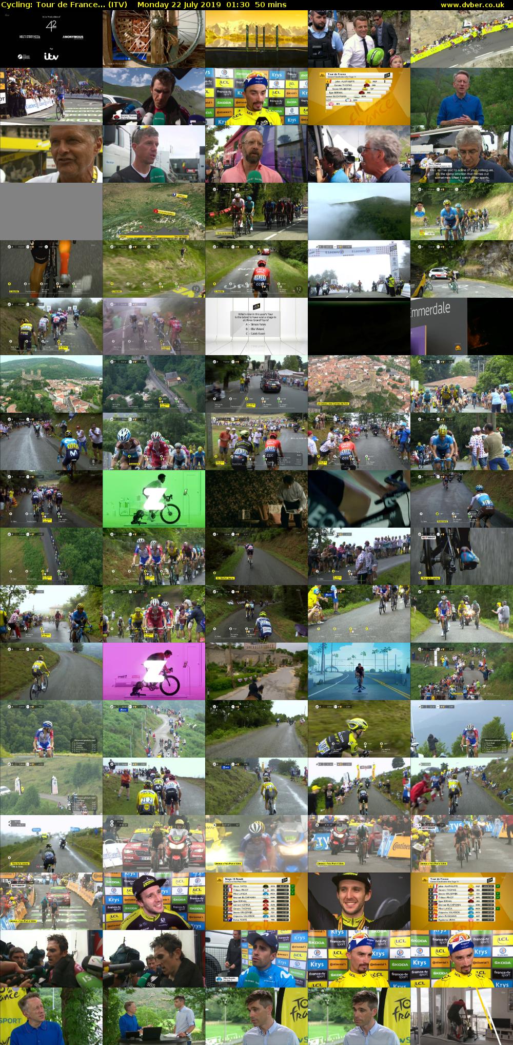 Cycling: Tour de France... (ITV) Monday 22 July 2019 01:30 - 02:20