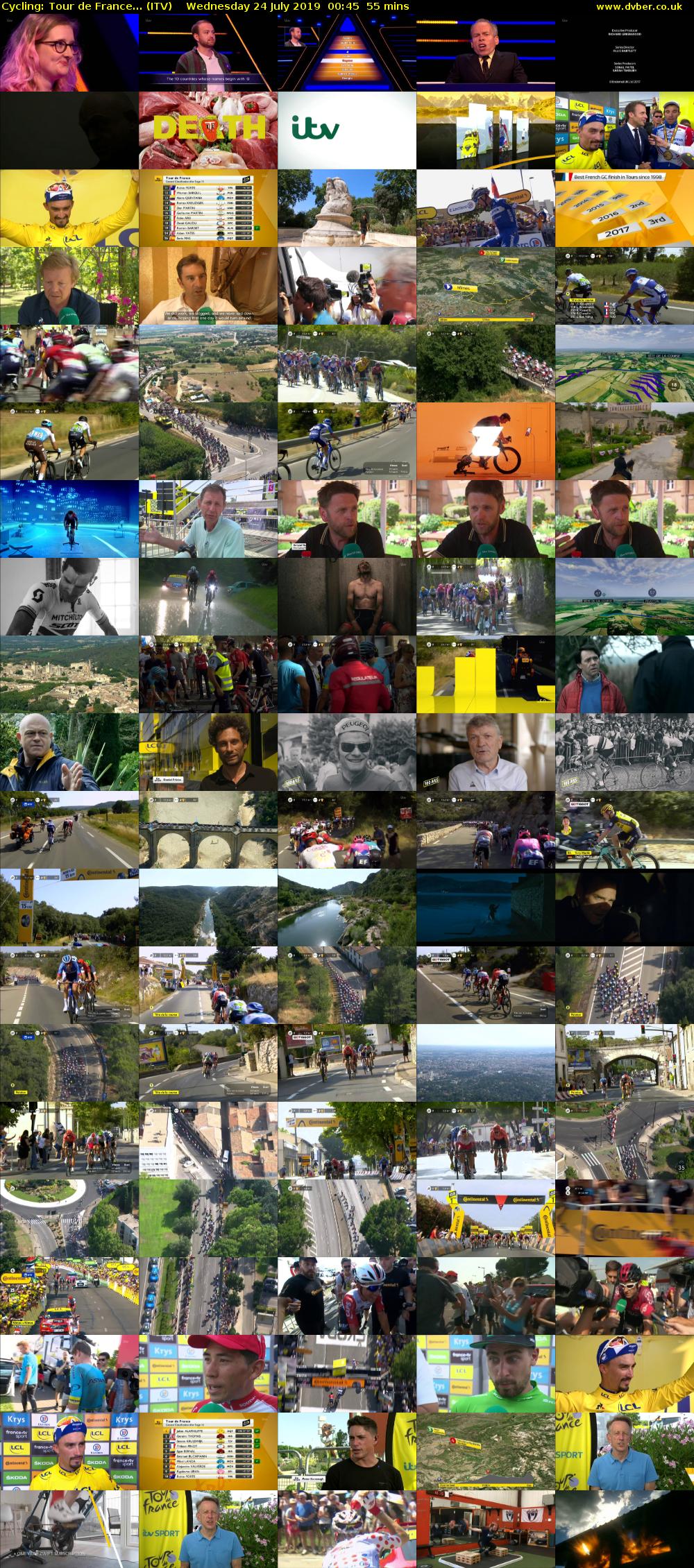 Cycling: Tour de France... (ITV) Wednesday 24 July 2019 00:45 - 01:40