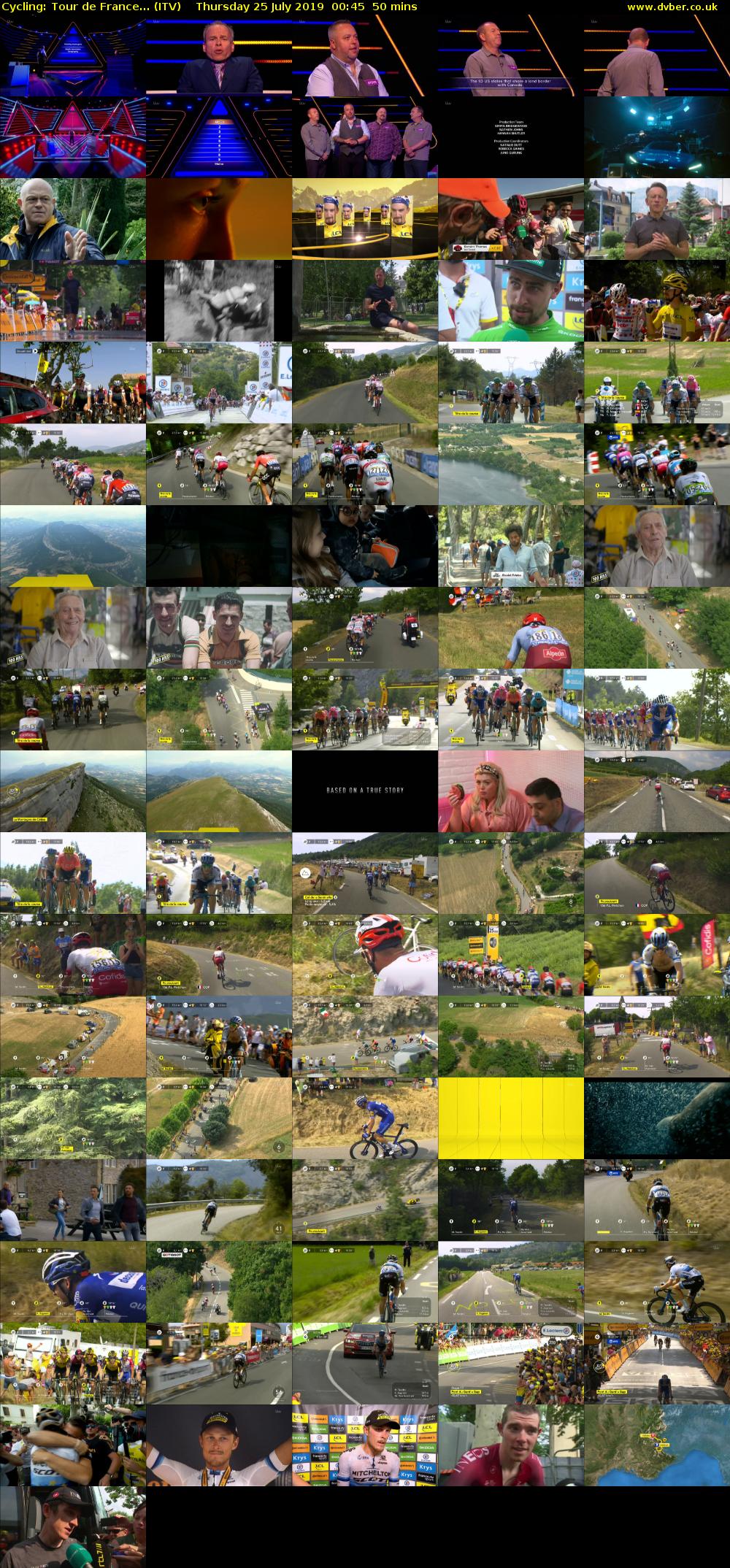 Cycling: Tour de France... (ITV) Thursday 25 July 2019 00:45 - 01:35