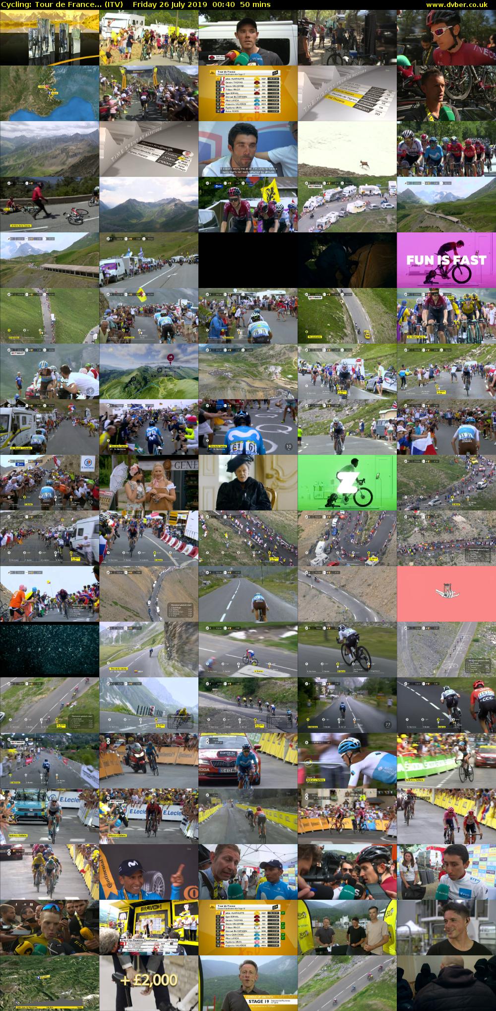 Cycling: Tour de France... (ITV) Friday 26 July 2019 00:40 - 01:30