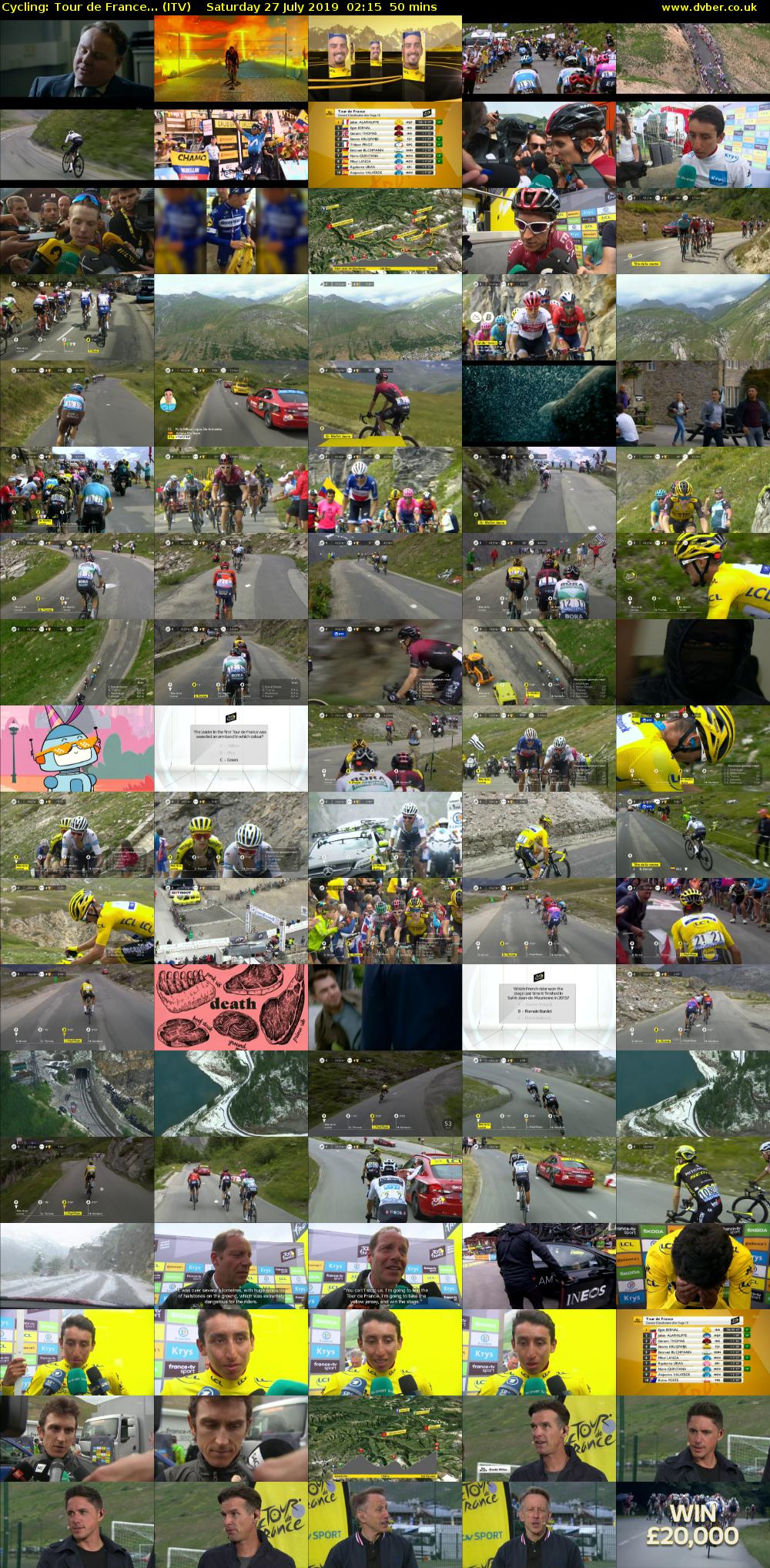 Cycling: Tour de France... (ITV) Saturday 27 July 2019 02:15 - 03:05