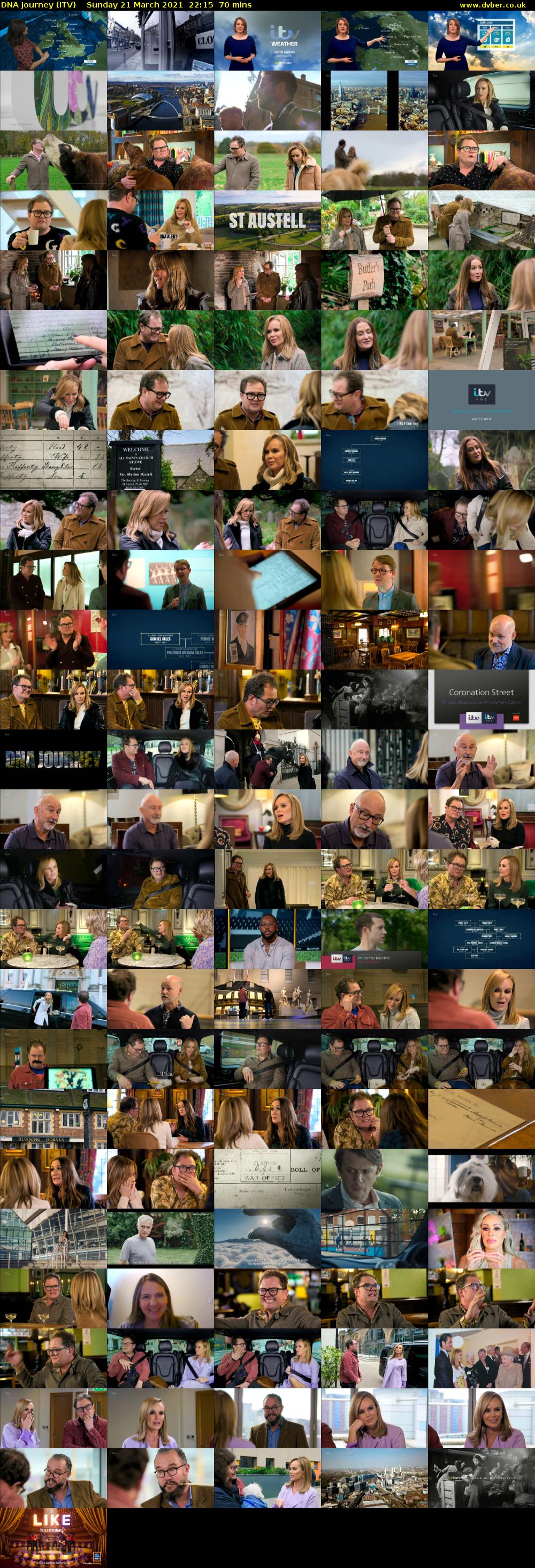 DNA Journey (ITV) Sunday 21 March 2021 22:15 - 23:25