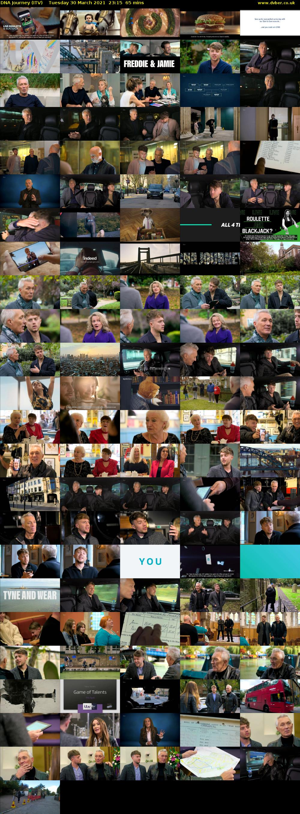 DNA Journey (ITV) Tuesday 30 March 2021 23:15 - 00:20