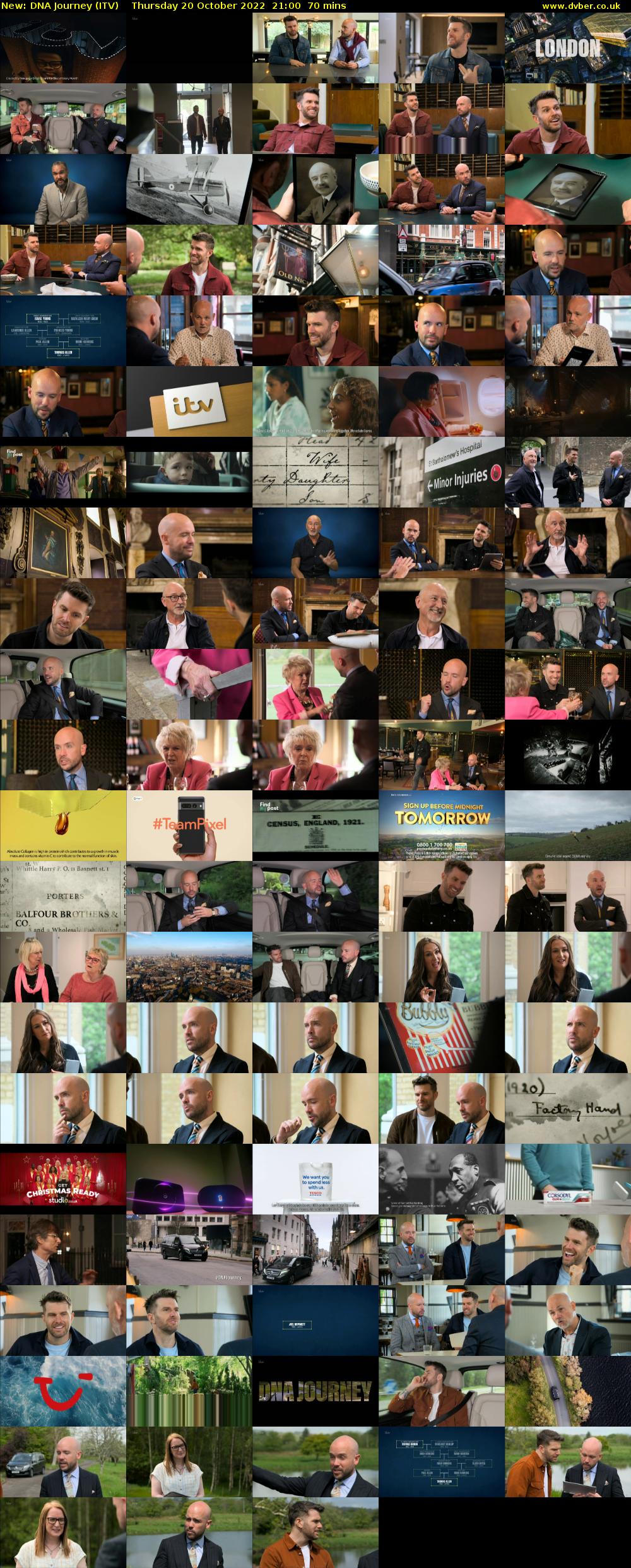DNA Journey (ITV) Thursday 20 October 2022 21:00 - 22:10
