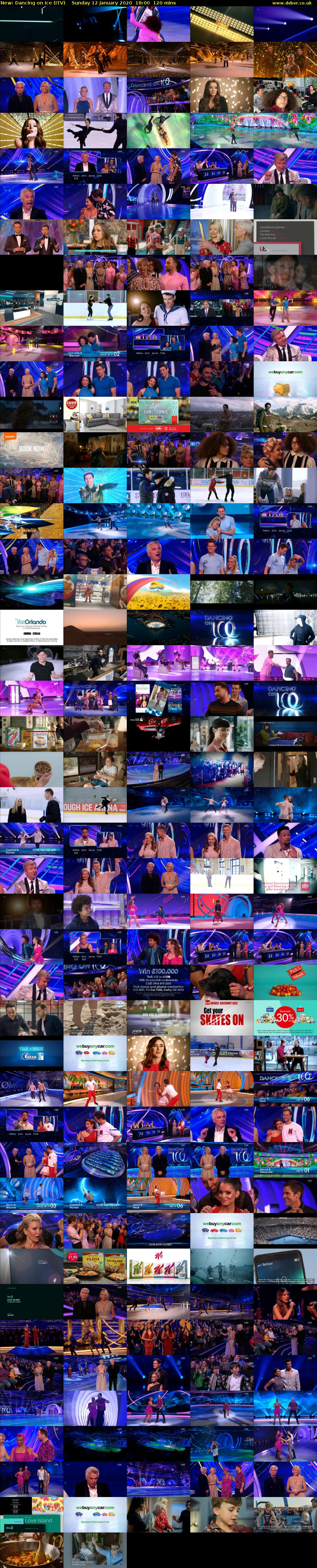 Dancing on Ice (ITV) Sunday 12 January 2020 18:00 - 20:00