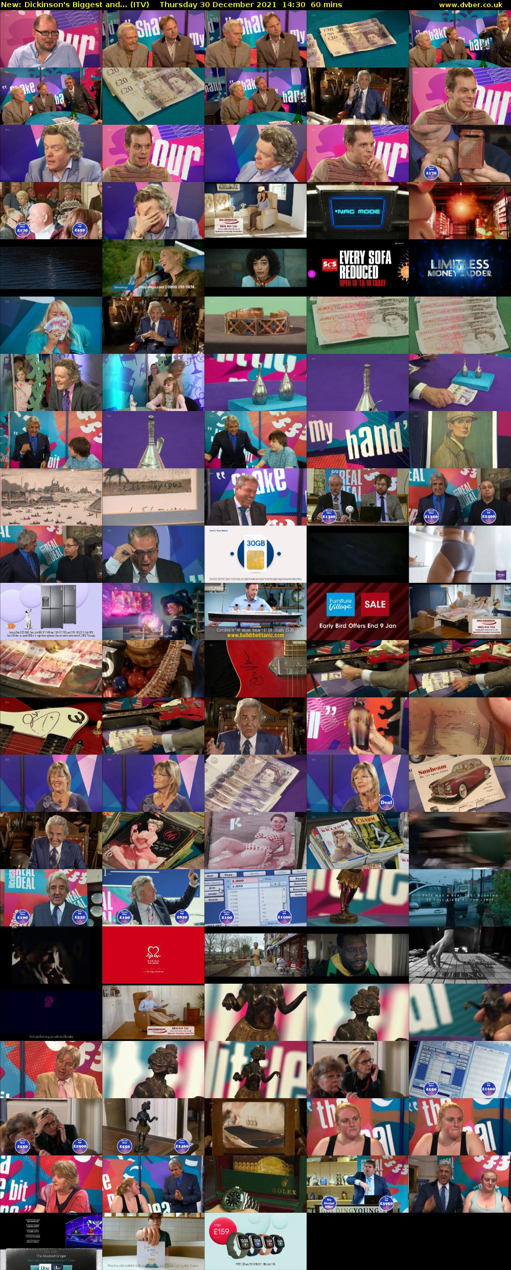 Dickinson's Biggest and... (ITV) Thursday 30 December 2021 14:30 - 15:30