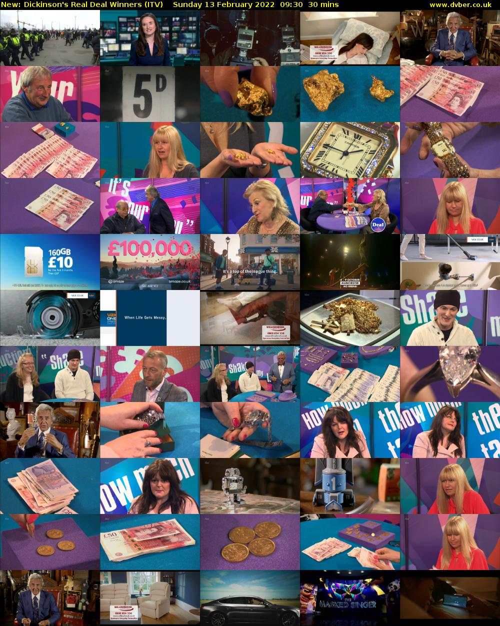 Dickinson's Real Deal Winners (ITV) Sunday 13 February 2022 09:30 - 10:00