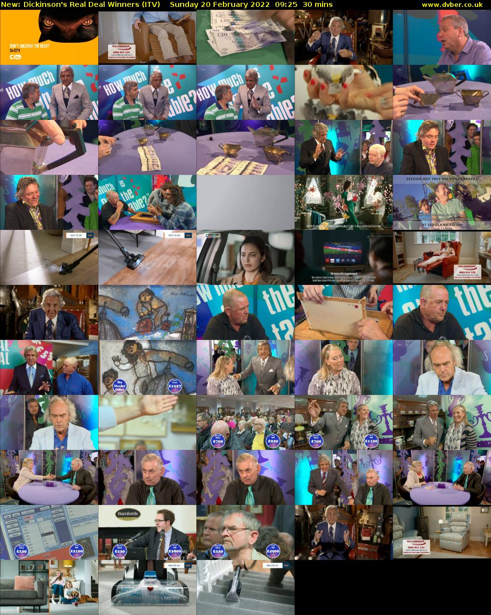 Dickinson's Real Deal Winners (ITV) Sunday 20 February 2022 09:25 - 09:55