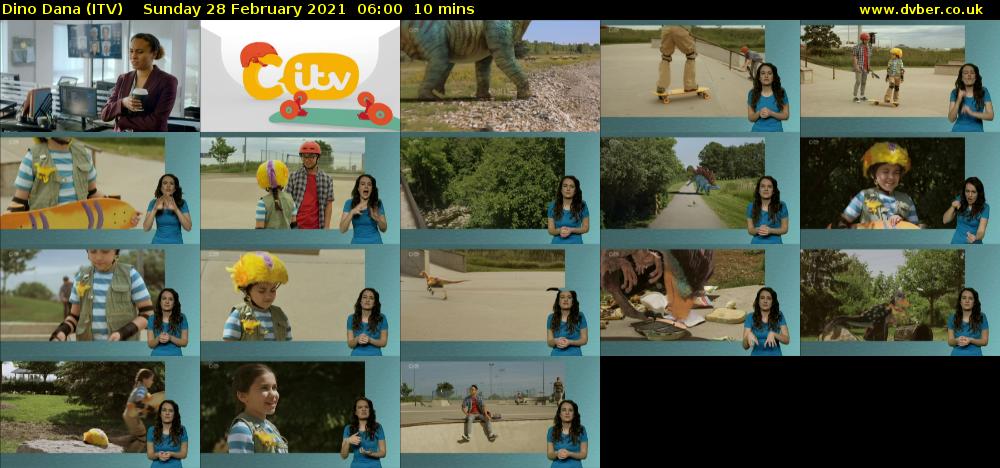 Dino Dana (ITV) Sunday 28 February 2021 06:00 - 06:10