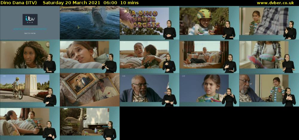 Dino Dana (ITV) Saturday 20 March 2021 06:00 - 06:10