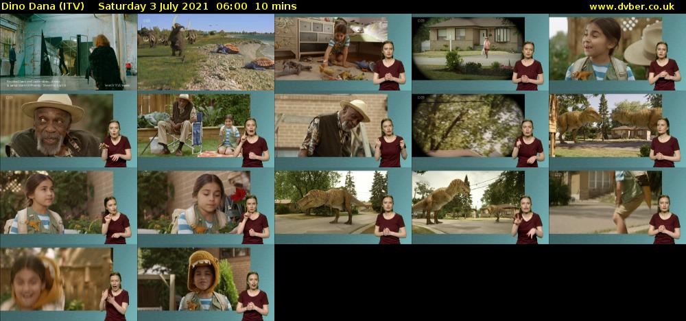 Dino Dana (ITV) Saturday 3 July 2021 06:00 - 06:10