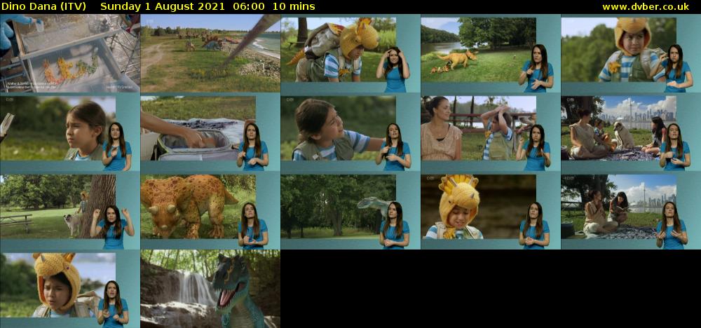 Dino Dana (ITV) Sunday 1 August 2021 06:00 - 06:10