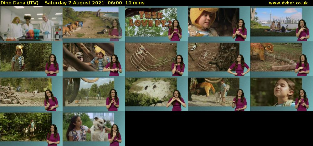 Dino Dana (ITV) Saturday 7 August 2021 06:00 - 06:10