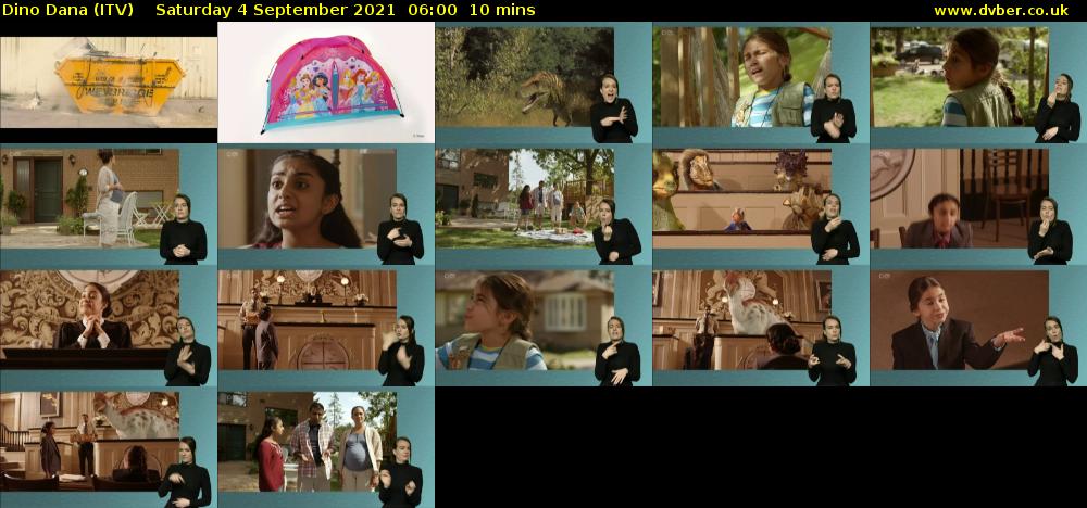 Dino Dana (ITV) Saturday 4 September 2021 06:00 - 06:10