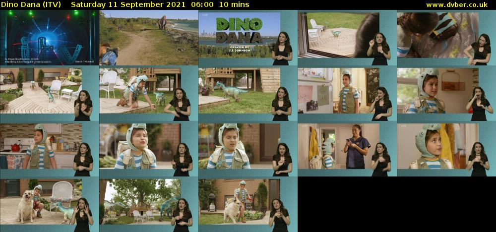 Dino Dana (ITV) Saturday 11 September 2021 06:00 - 06:10