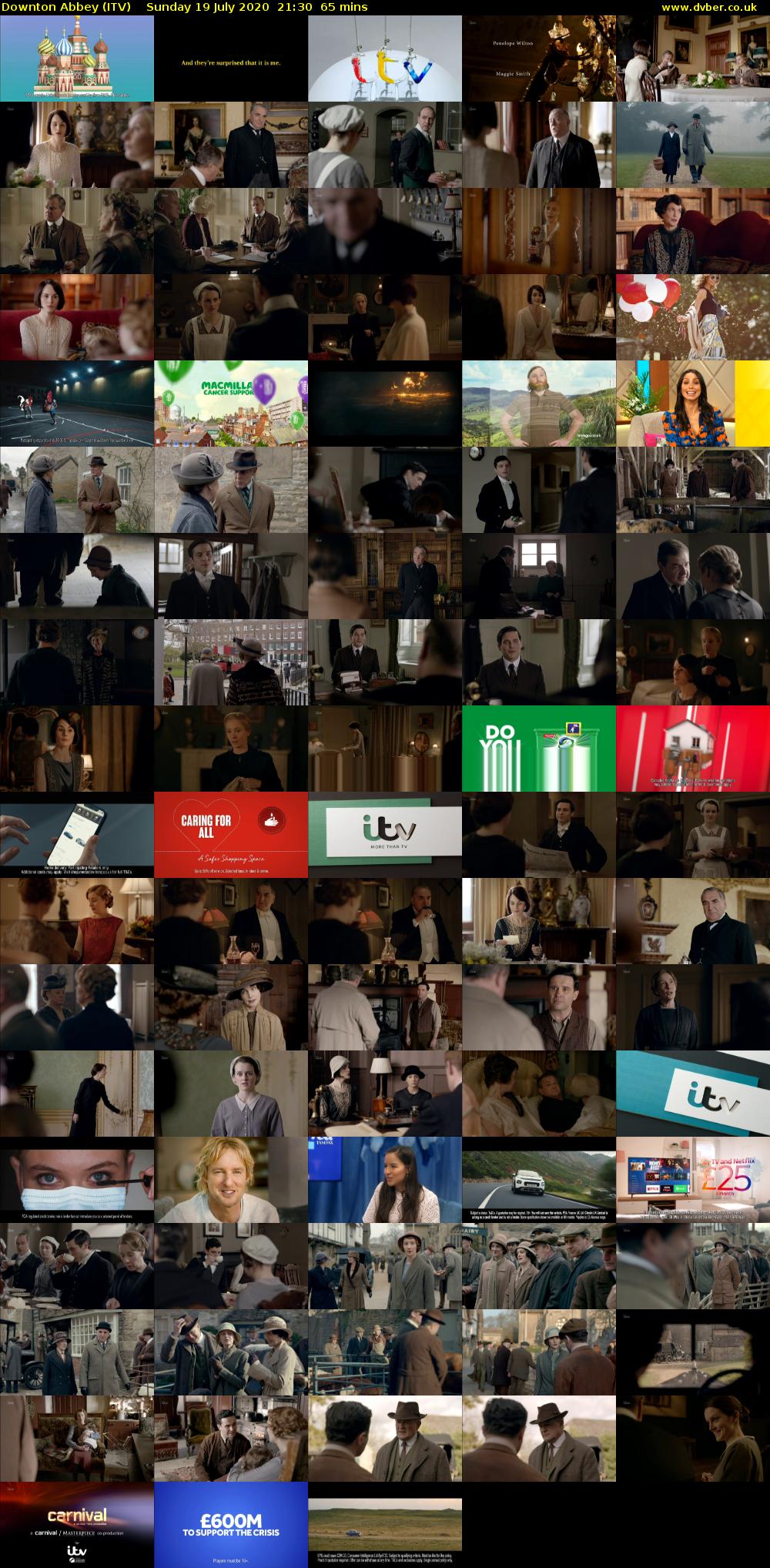 Downton Abbey (ITV) Sunday 19 July 2020 21:30 - 22:35