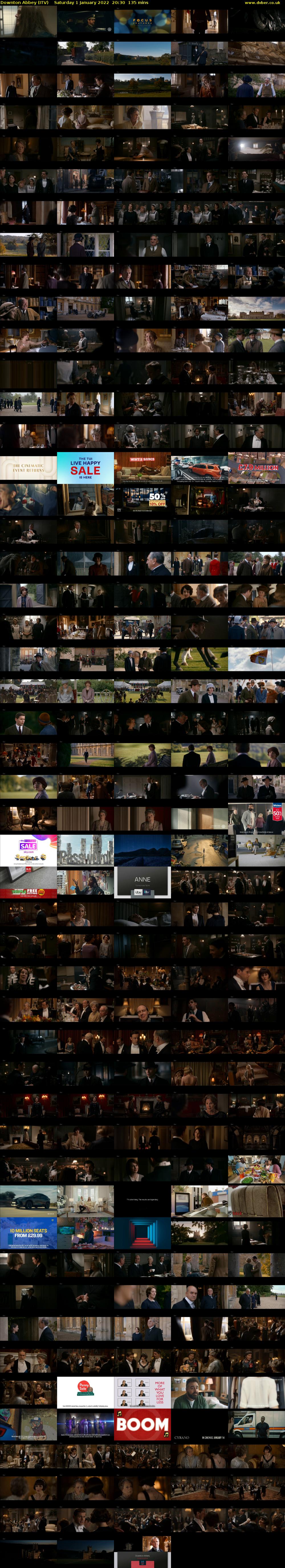 Downton Abbey (ITV) Saturday 1 January 2022 20:30 - 22:45