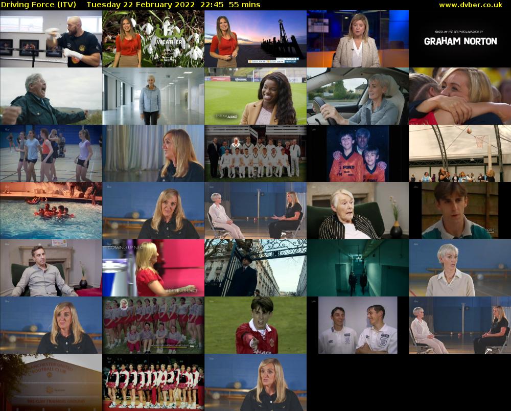 Driving Force (ITV) Tuesday 22 February 2022 22:45 - 23:40