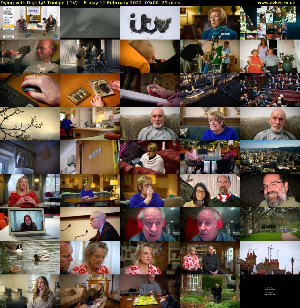 Dying with Dignity? Tonight (ITV) Friday 11 February 2022 03:00 - 03:25