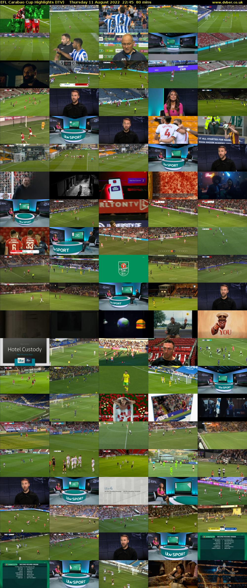 EFL Carabao Cup Highlights (ITV) Thursday 11 August 2022 22:45 - 00:05