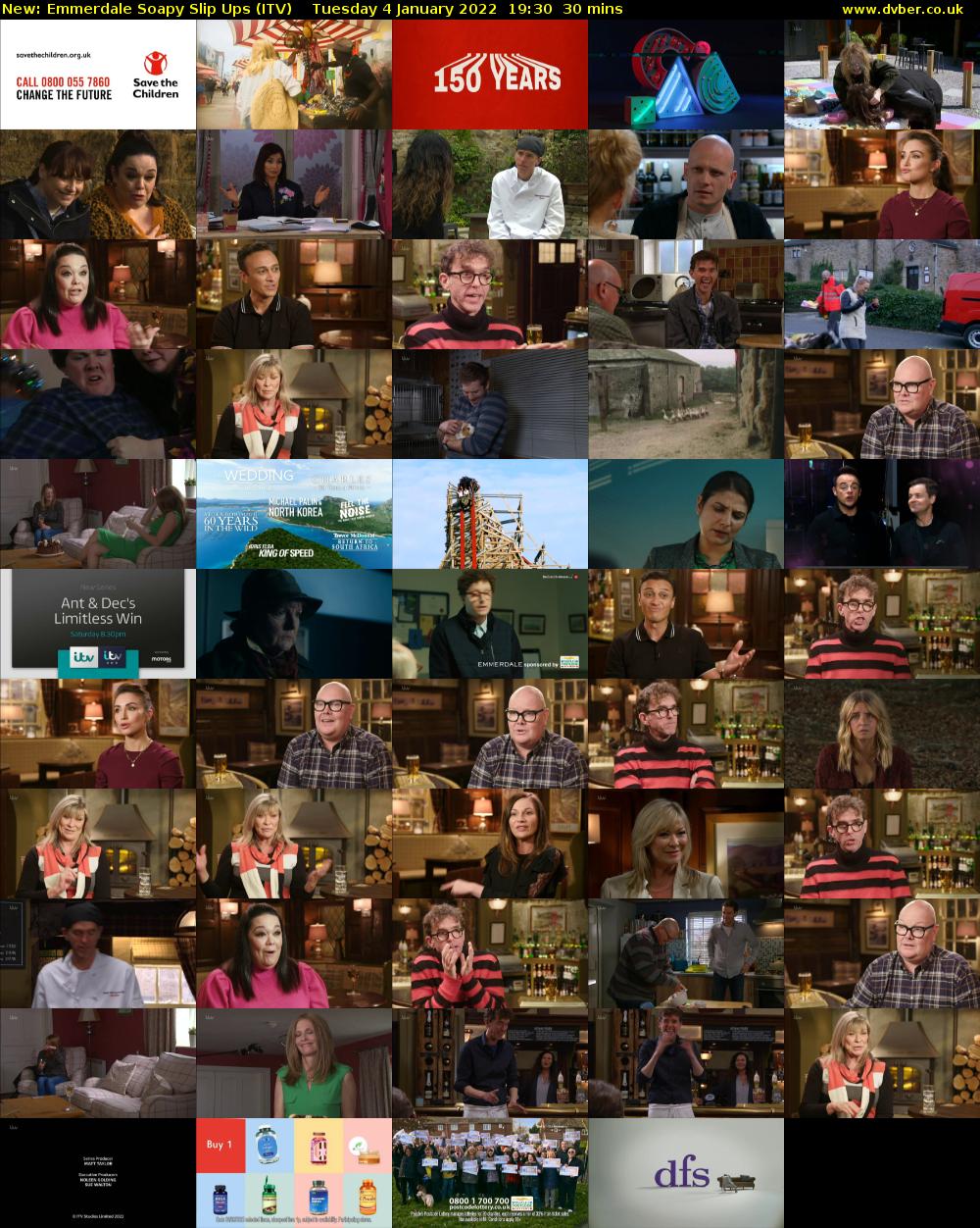 Emmerdale Soapy Slip Ups (ITV) Tuesday 4 January 2022 19:30 - 20:00
