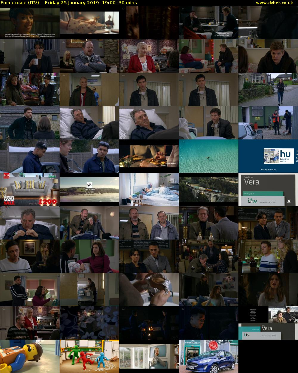 Emmerdale (ITV) Friday 25 January 2019 19:00 - 19:30