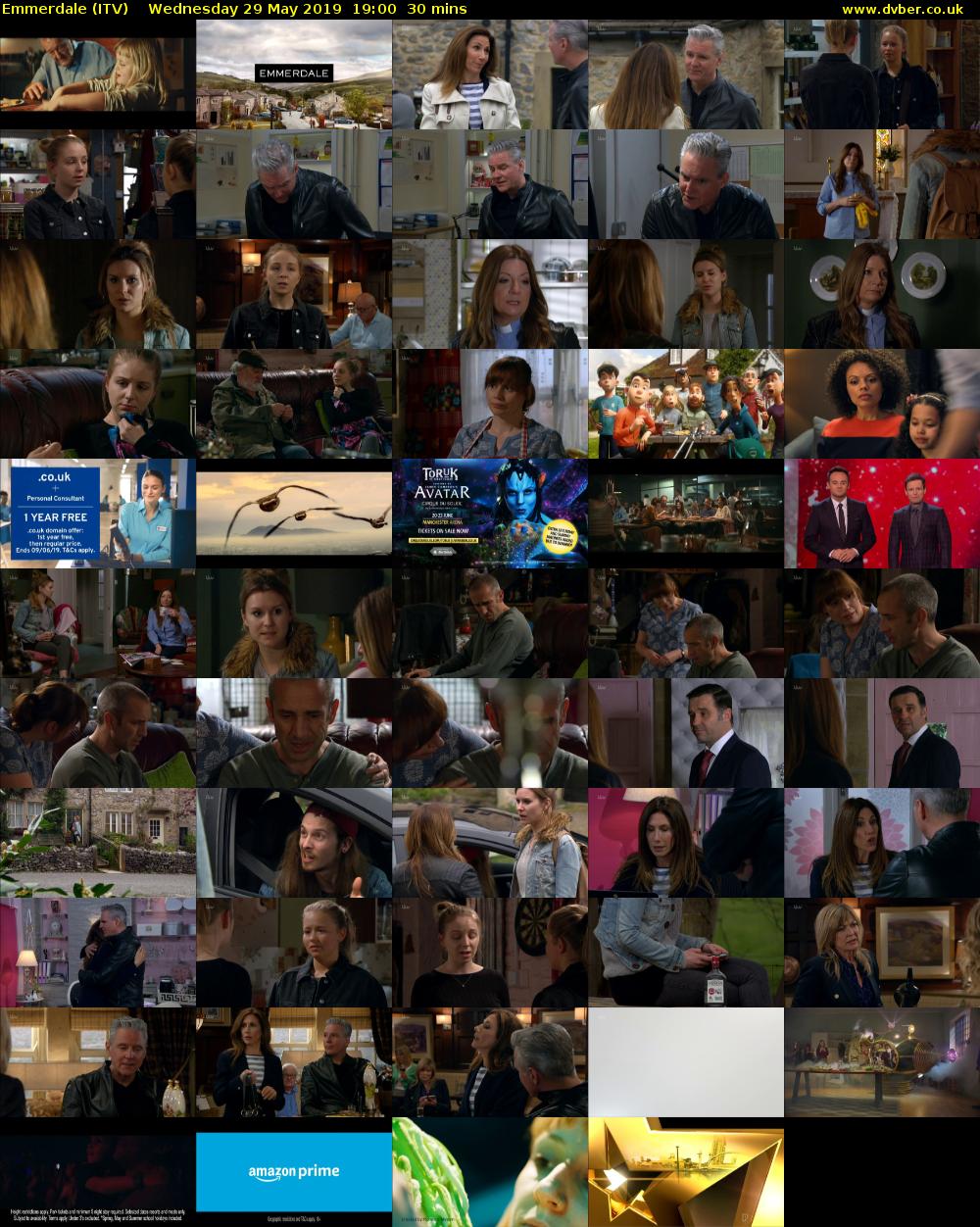 Emmerdale (ITV) Wednesday 29 May 2019 19:00 - 19:30
